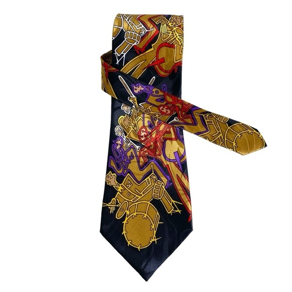 Vintage Enigma Swanky Jazz Band‎ Musical Instruments Players Necktie Men's Tie - Picture 2 of 9